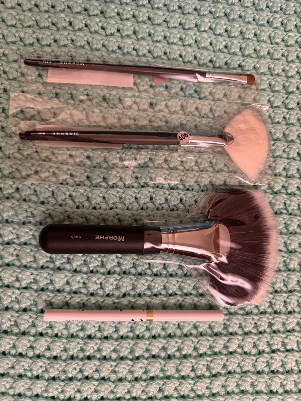 Morphe Fan Face & Detailing Brush Set in Teal